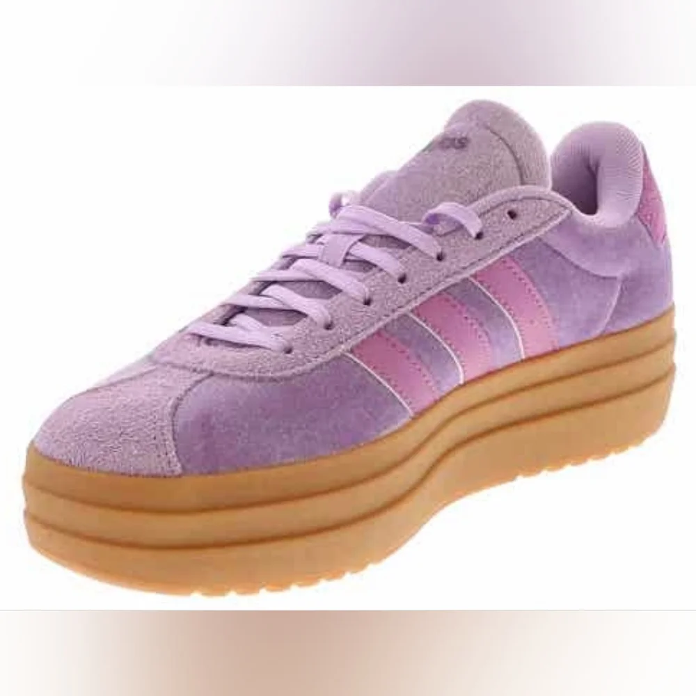 Adidas VL Court Bold Women's Platform Sneakers Powder Plum/Purple/Plum - Picture 5 of 8
